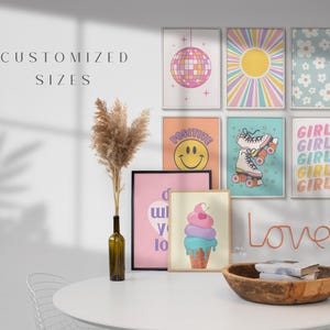 Aesthetic poster is neutral printable wall decor for the girls room, dorm room, teen room, bedroom etc.
