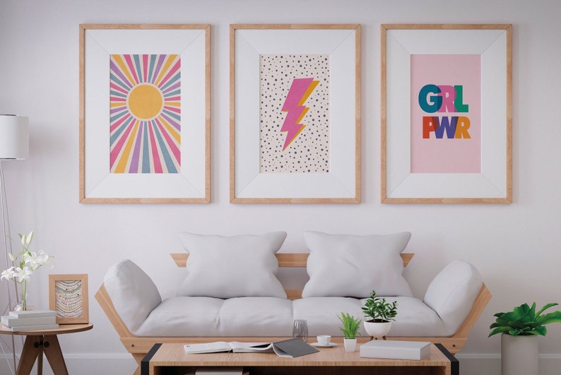 Vertical digital art prints set of 3 in 3x5 ratio with a maximum print size of 61x101 cm.