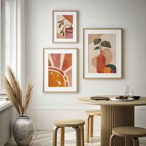Neutral boho prints is modern wall decor for the bedroom, living room, bathroom, kitchen etc.