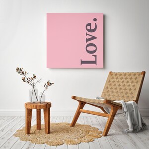 Kärleksväggkonst utskrivbar, Alla hjärtans dag-väggkonst kärleksaffisch, rosa konst kärleksväggdekor typografi väggkonst, minimalistisk kärleksskylt utskrivbar bild 8