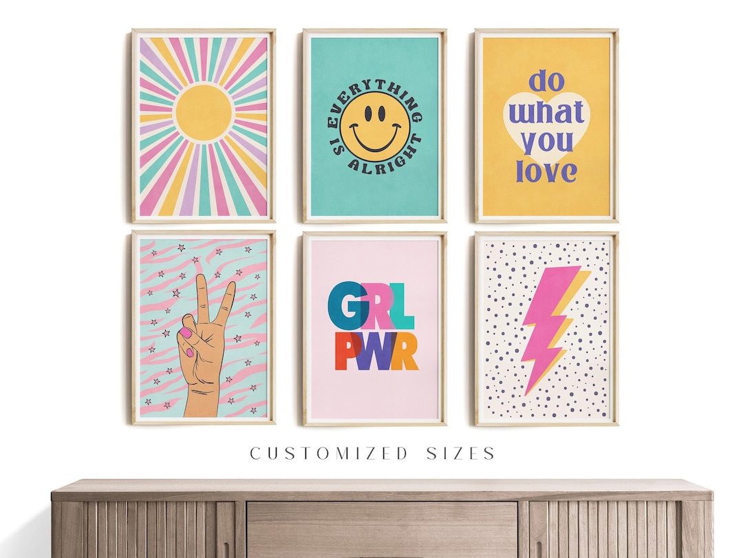 Summer Decor Cute Posters Set Teen Girl Room Decor Trendy Etsy Canada
