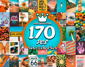 Summer Vibe Wall Collage Kit Digital, Vision Board Kit Aesthetic, Digital Wall Collage, Photo Collage Kit, Aesthetic Photo Picture Collage
