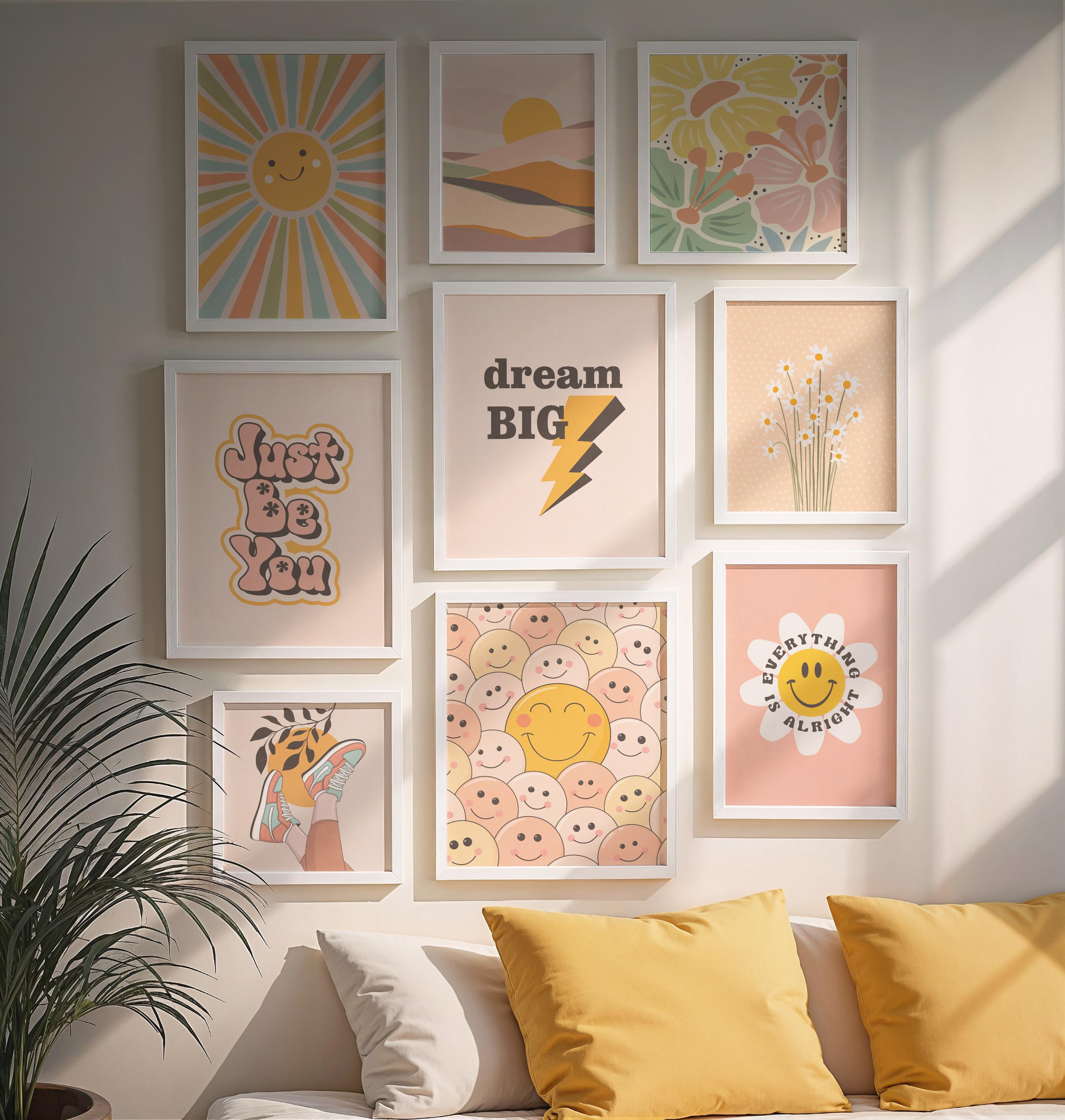 Esthetische slaapkamerdecoratie voor vrouwen, wandcollageset, 50 stuks preppy kamerdecoratie, Matisse posters voor kamer, esthetische wanddecoratie, esthetische fotocollageset voor esthetische muur