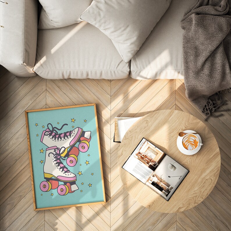 Digital art prints are a quick and easy way to decorate your interior and re-use your frames. Just download and print at any print shop or online print service.