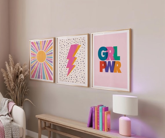 Indie Room Decor Aesthetic Posters Pink, Apartment Wall Decor Prints Set, Pink Y2k Decor Bedroom, Danish Pastel Decor Teen Girl Wall Art