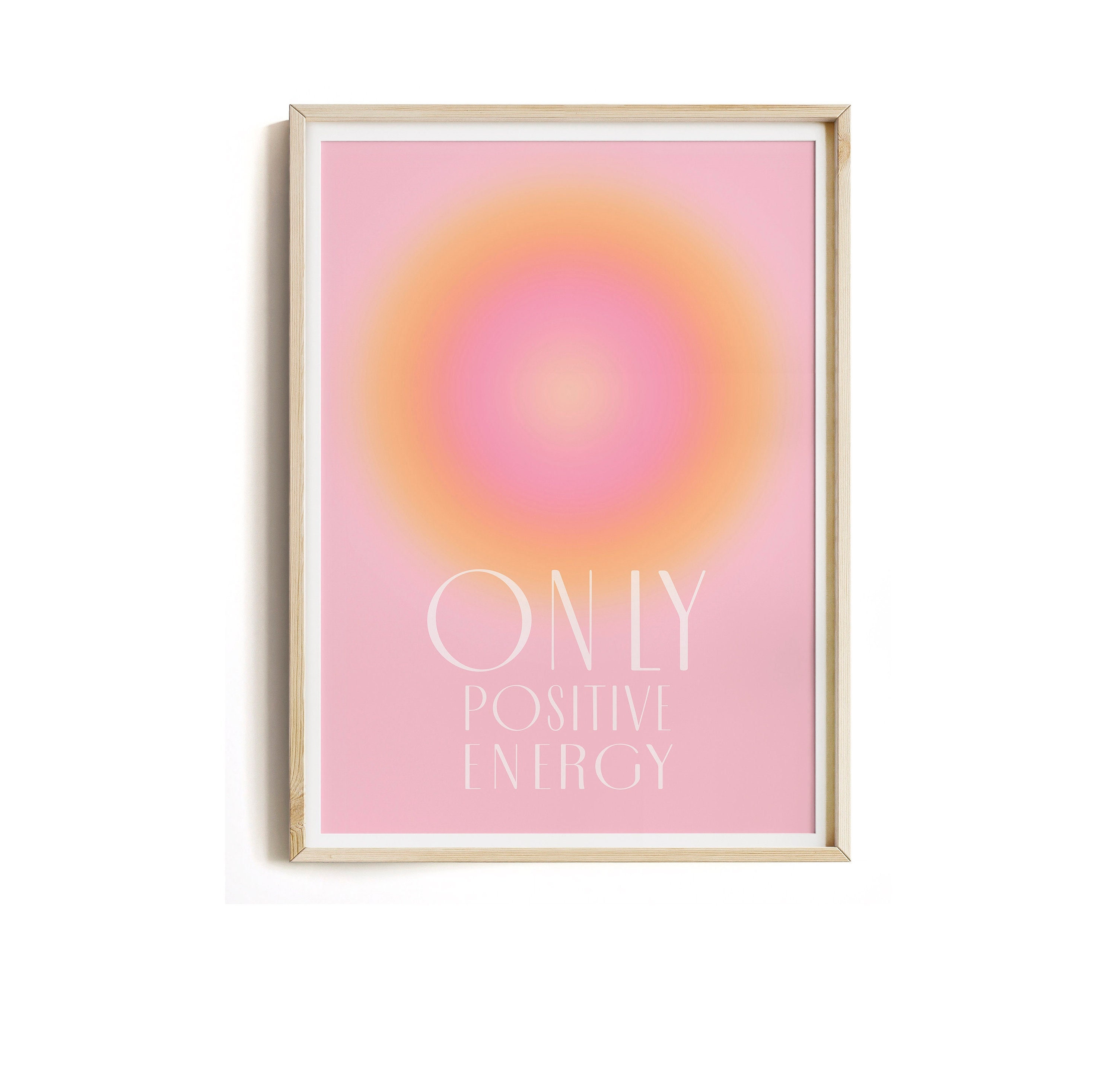 Aura Poster Print, Positive Affirmation Wall Art Printable, Gradient ...