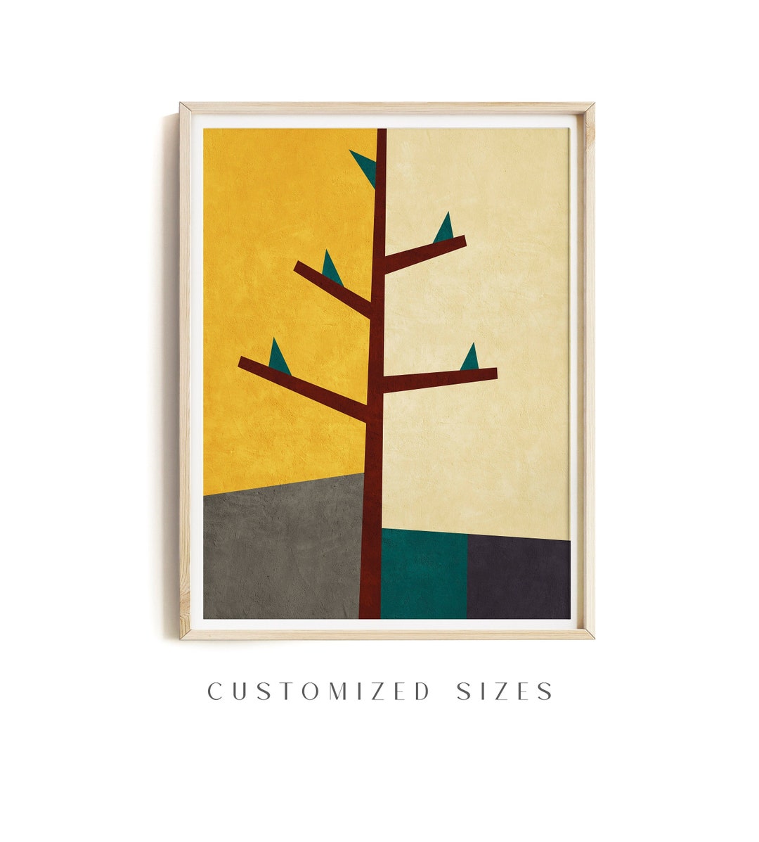 Yellow Abstract Art Print Digital Abstract Digital Art Etsy