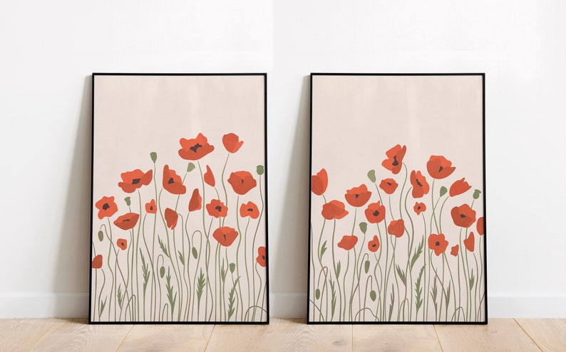 Living Room Wall Art Prints Set of 2, Botanical Print Set of 2 Living ...