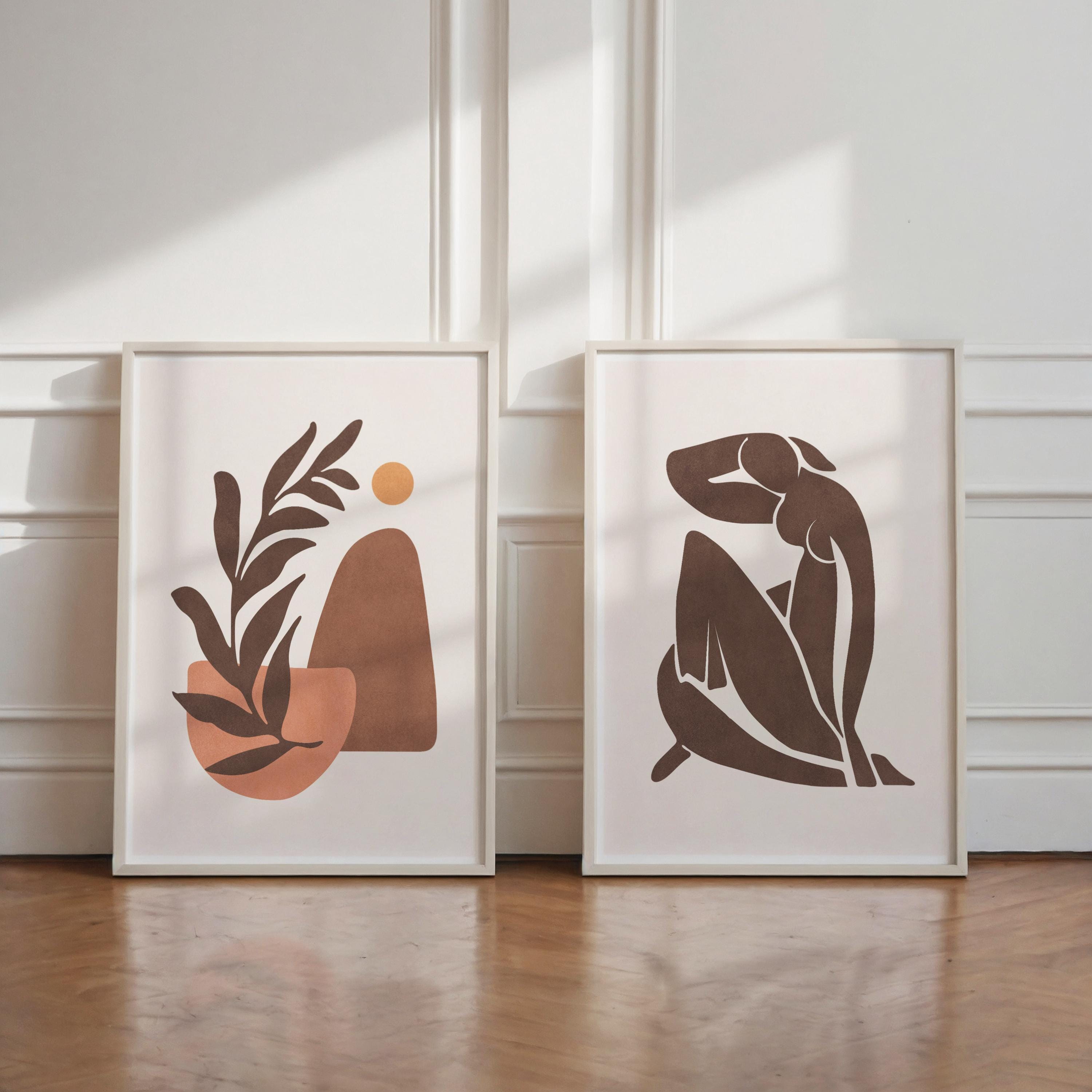 Minimalist Digital Download Wall Art Prints, Boho Wall Decor Print Set ...