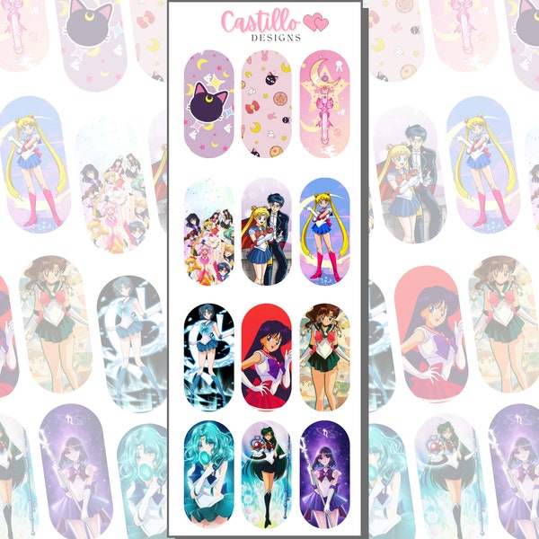 Nail Stickers Moon Etsy