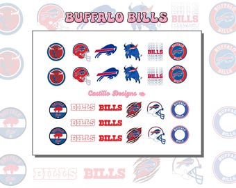 Game Day Nails - Buffalo Bills - Waterslide Decals