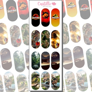 Jurassic Park Nail Decals - Nail Art - Waterslide Decals