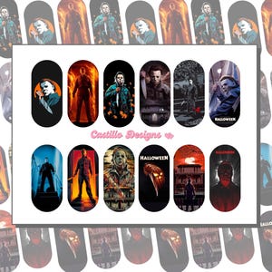 Michael Myers - Halloween - Spooky Halloween - Nail Art - Waterslide Decals