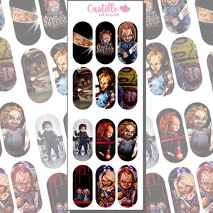 Chucky - Spooky Halloween - Nail Art - Waterslide Decals