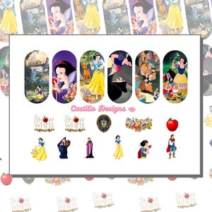 Disney Princess - Snow White - Nail Art - Waterslide Decals - Nail Stickers