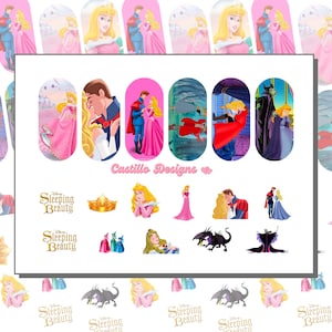 Disney Princess - Sleeping Beauty - Nail Art - Waterslide Decals - Nail Stickers
