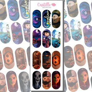 Coraline - Spooky Halloween - Nail Art - Waterslide Decals