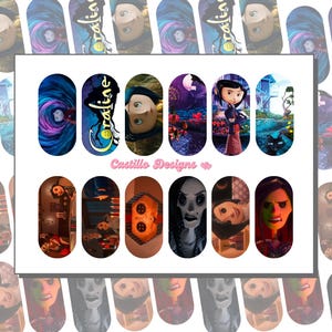 Coraline - Spooky Halloween - Nail Art - Waterslide Decals