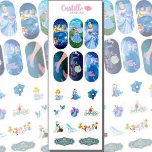 Disney Princess - Cinderella - Nail Art - Waterslide Decals - Nail Stickers