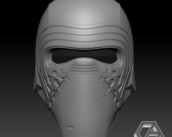 Kylo Ren Helmet 3D Model: Star Wars Printable (.stl)