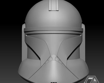 Clone Trooper Phase 1 Helmet 3D Model (.stl): Star Wars Printable