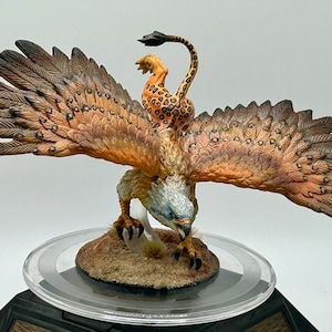 Spotted Griffin Miniature D&D Pathfinder RPG Fully Painted Griffin Mini
