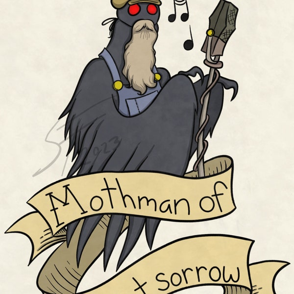 Mothman of Constant Sorrow Digital Tattoo Ticket