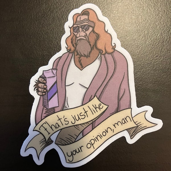 Coen Cryptids Stickers- Bigfoot Lebowski and Mothman of Constant Sorrow