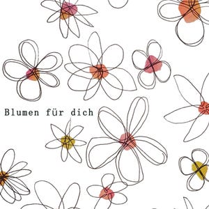 Wenskaart - verjaardagskaart - gefeliciteerd - bloemen voor jou - aquarelprint A6