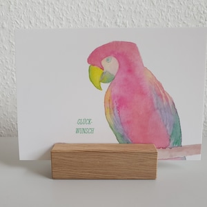 Verjaardagskaart - felicitatiekaart - felicitatiekaart - papegaai - aquarelprint A6