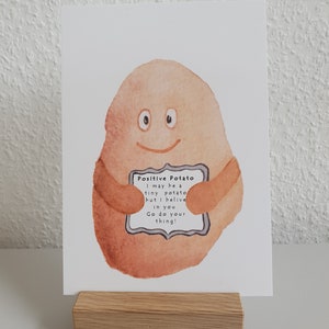 Grußkarte / Postkarte - Positive Potato - Aquarell-Druck A6
