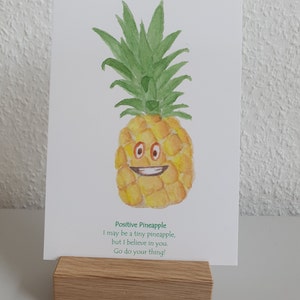 Grußkarte / Postkarte - Positive Pineapple - Aquarell-Druck A6