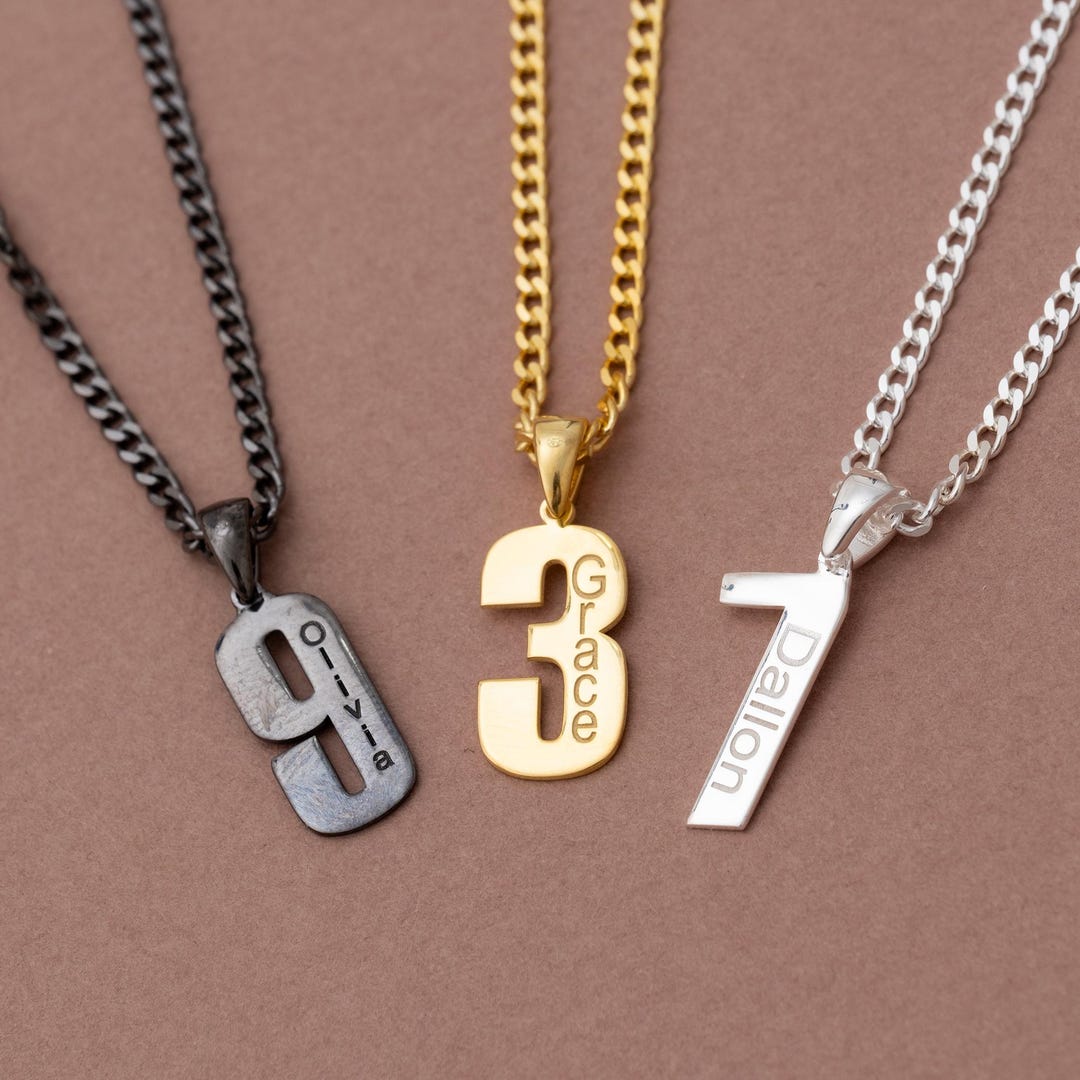 Sterling Silber Anhänger 'Nummer 13' Halskette – 45,7 Cm, Zeitlos & Hypoallergen