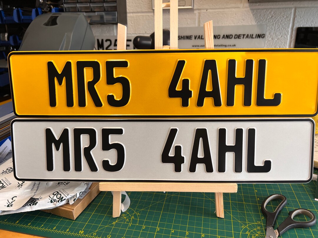 German Font Aluminium Pressed Aluminium Number Plates Etsy UK