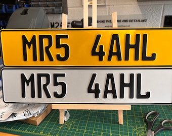 German font aluminium Pressed aluminium number plates