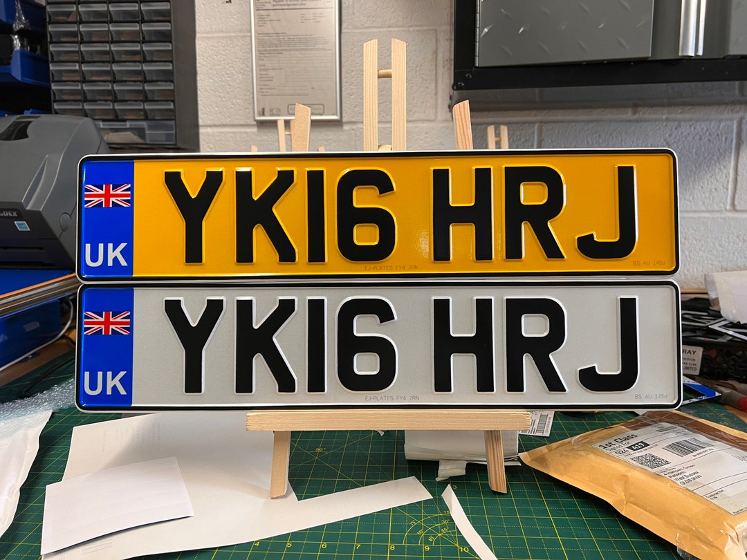 Pressed Aluminium Number Plates Etsy