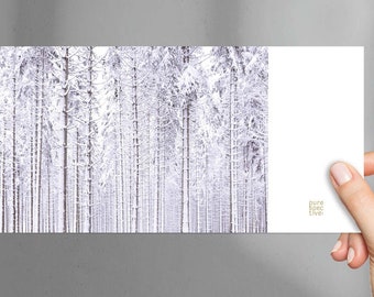 Winter card | Fine art postcard "Winter Forest" including kraft paper envelope, Christmas card, greeting card, gift card, bookmark