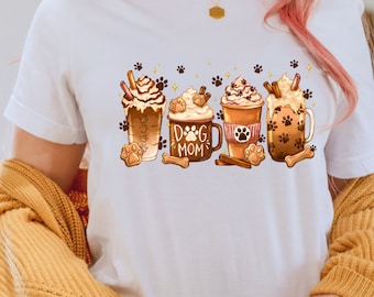 Dog Mom Coffee Latte T-Shirt