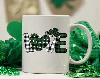 Plaid Irish Love St Patrick's Coffee Mug