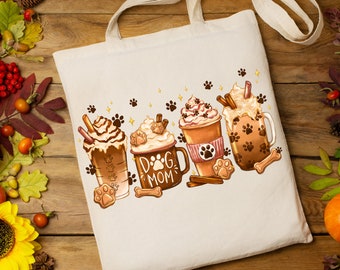 Dog Lovers Coffee Latte Tote Bag
