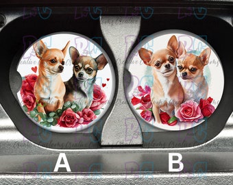 Chihuahua Dog Breed Neoprene Wood or Ceramic Car Coasters