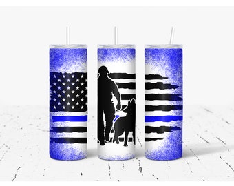 Back the Blue Skinny Tumblers