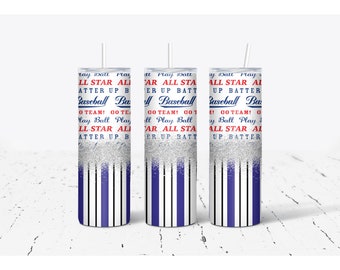 Allstar Baseball Skinny Tumbler