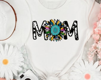 Cow Print Sunflower Graphic Tee