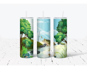 Fishing Skinny Tumbler