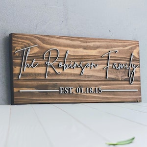 Pallet Sign, Last Name Sign, Personalized Wedding Gift, Custom Wood Sign, 3D Sign, Family Name Sign