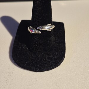 sterling silber doppel delphin ring