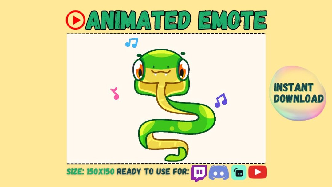 Snake Animated Emote Twerk Animal Emoji Green Viper Toxic Wiggle ...