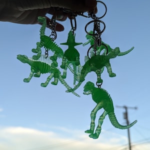 Glow in the Dark Dinosaur Skeleton Keychain