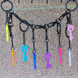 Colored Plastic Key Keychain
